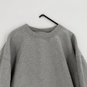 Reformation Emma Classic Crewneck Sweatshirt In Heather Grey